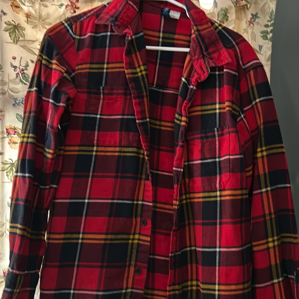 Divided flannel shirt